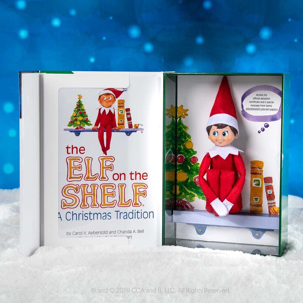 Elf On The Shelf, Niño Ojos Azules Con Libro En Español - La Novia De Villa