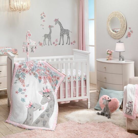 Bebé Cuna Con Cajón Miki jirafa blanca colchón de 9 piezas Juego de cama Conjunto de 11 partes 